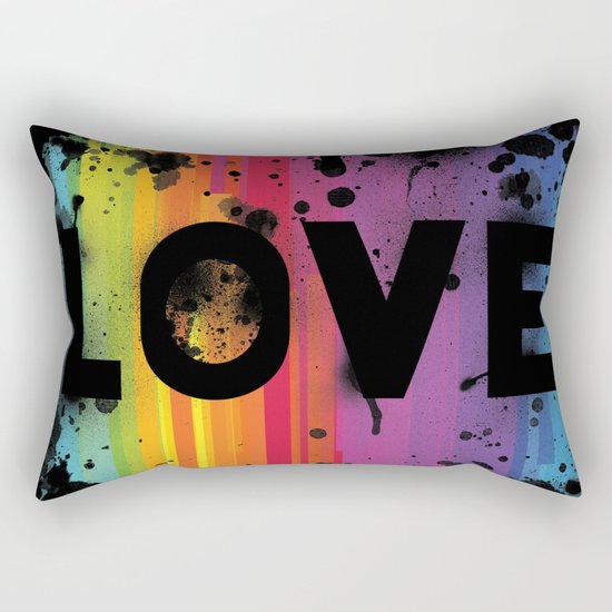 For Love - Black Background Rectangular Pillow