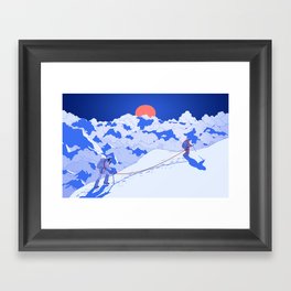 Let's Do Everything and Nothing - Highest snowy peak Framed Art Print