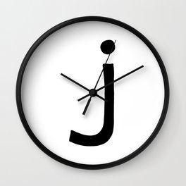 J Monogram (Hand 2) Wall Clock