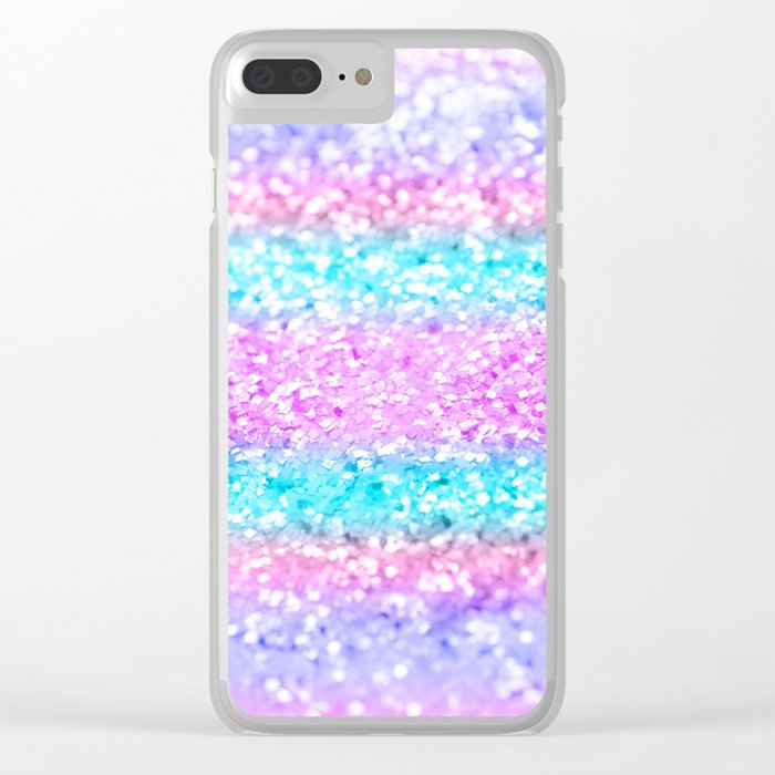 unicorn girls glitter 15 shiny decor art society6 clear iphone