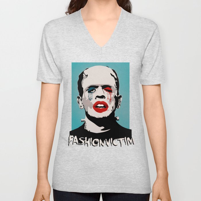 =Boris Karloff=FASHIONVICTIM= V Neck T Shirt