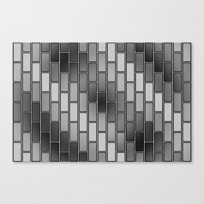 BRICK WALL #2 (Grays) Canvas Print