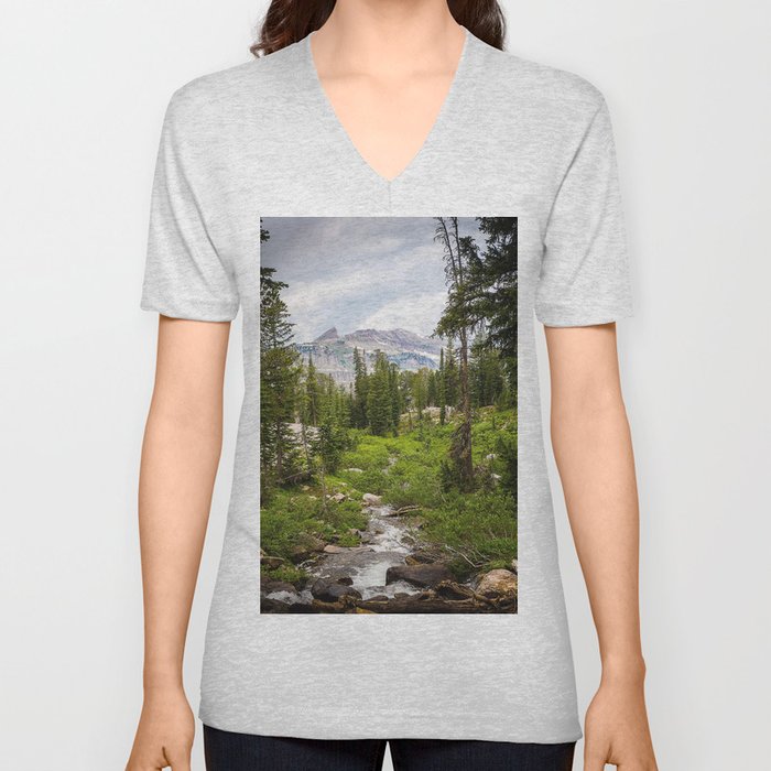 Siberia landscape  V Neck T Shirt