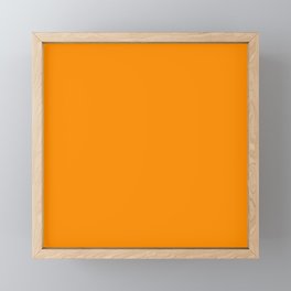 Vivid Orange - solid Framed Mini Art Print