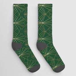 Art Deco in Emerald Green Socks