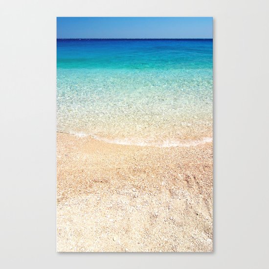Aqua Water Beach Canvas Print