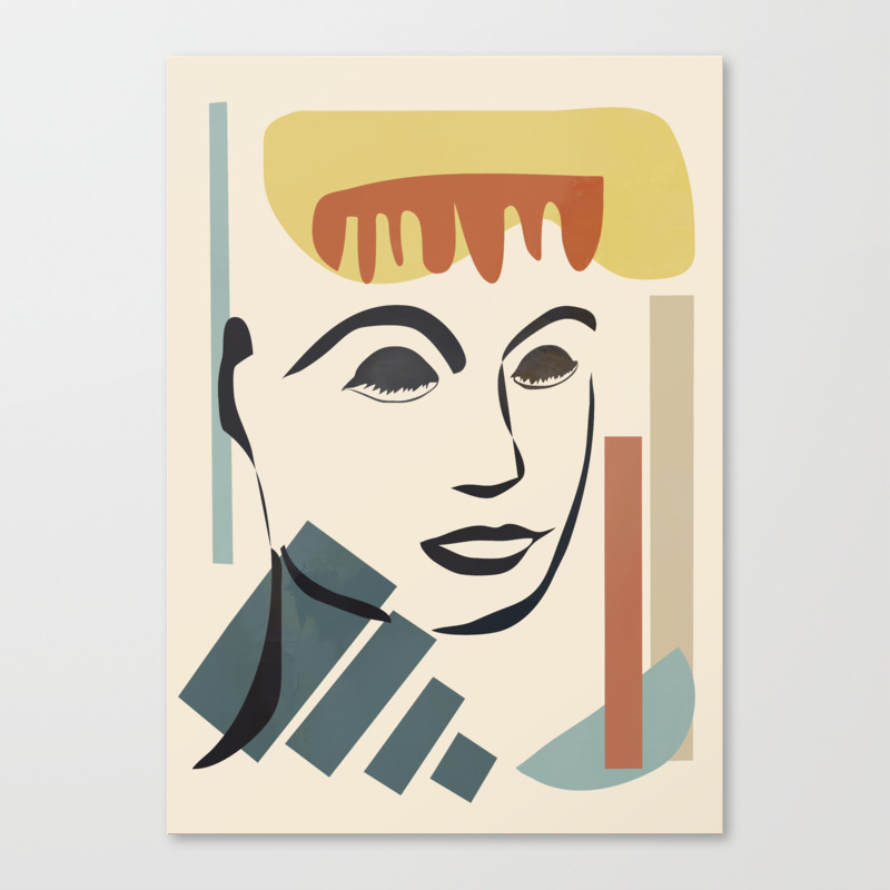 Abstract Face Iii Canvas Print By Nadja1 Society6