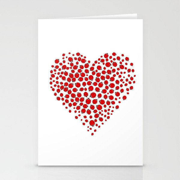 Ladybug heart Stationery Cards