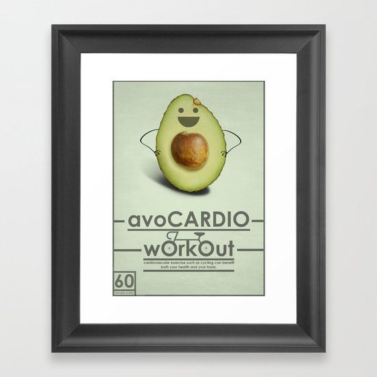 avoCARDIO workout Framed Art Print