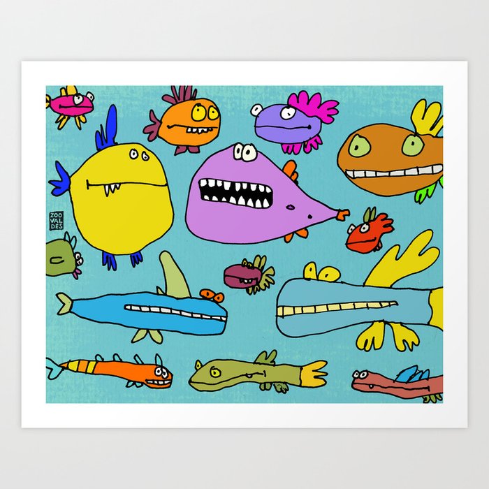 Funky Fish of the Outer Banks Art Print