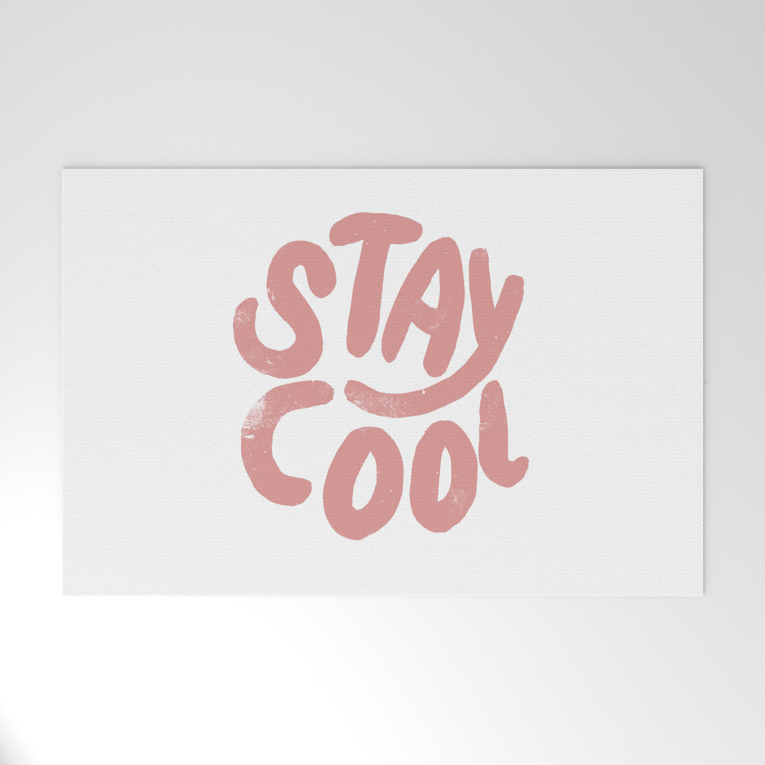 Stay Cool Vintage Pink Welcome Mat By Phirst Society6