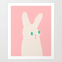 Bunny x Pink Art Print