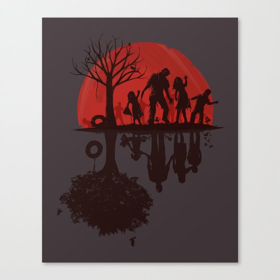 A Family Once (dark version) Canvas Print