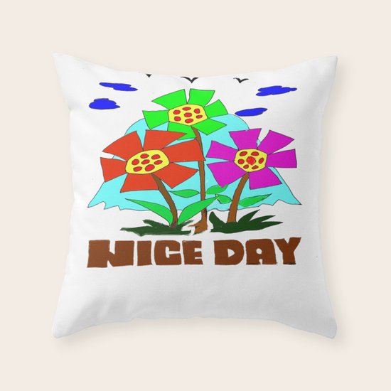 Nice Day Throw Pillow