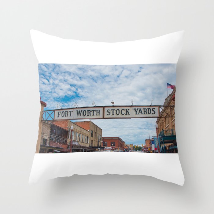 Fort Worth Stockyards 2 Throw Pillow