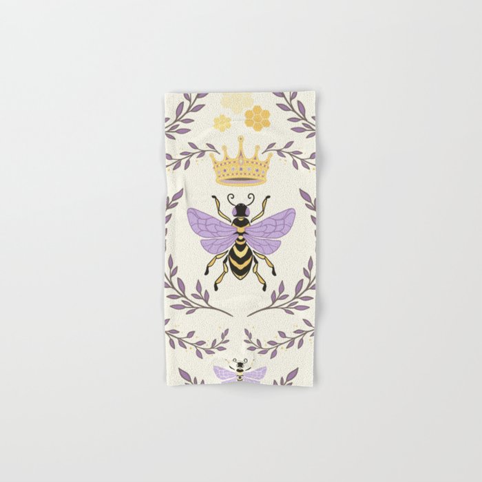 Queen Bee - Lavander Purple and Yellow Hand & Bath Towel