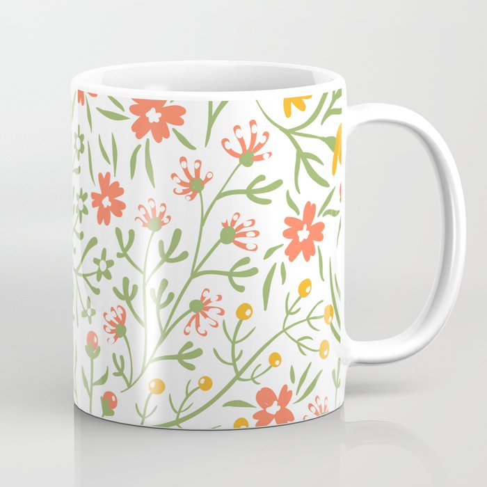 Flower Pattern Coffee Mug