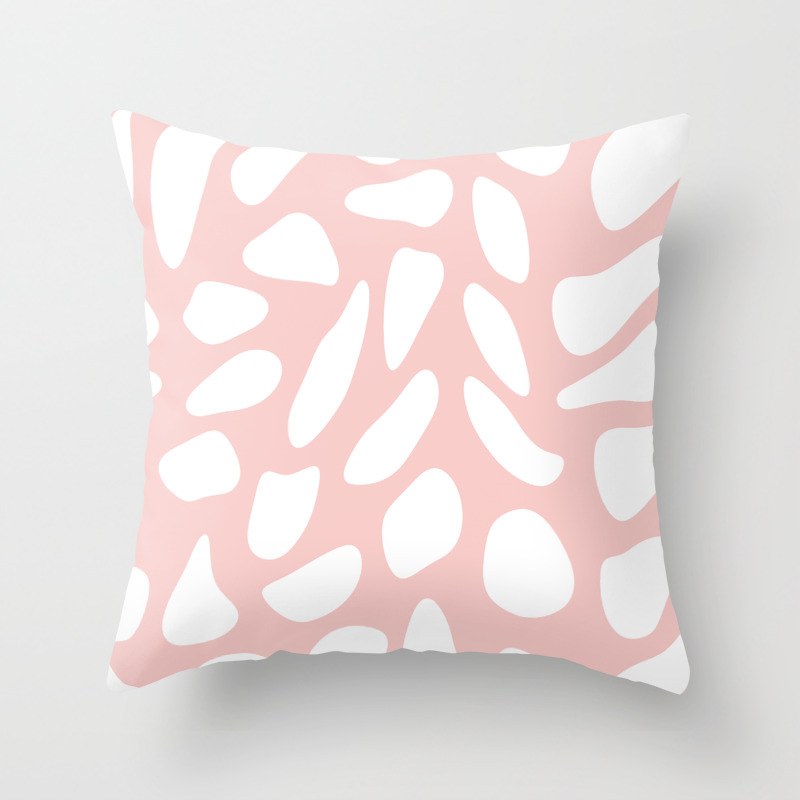 White Pebbles On Pink Cute Pattern Throw Pillow By Byjwp Society6
