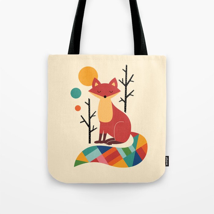 Rainbow Fox Tote Bag by Andy Westface | Society6