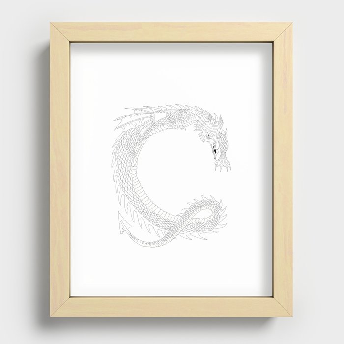 Crawling Dragon Recessed Framed Print