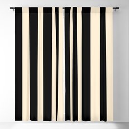 Elegant Stripes - Black & Beige Blackout Curtain