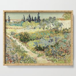 Vincent Van Gogh : Garden at Arles Serving Tray