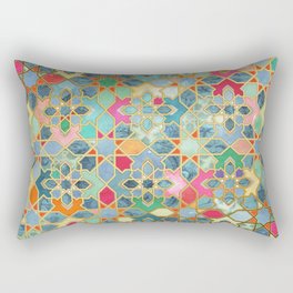 Gilt & Glory - Colorful Moroccan Mosaic Rectangular Pillow