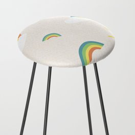 Smiling Sun and Rainbows Counter Stool