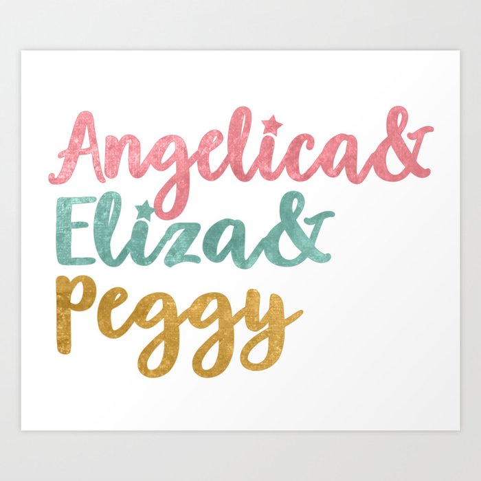 Eliza Schuyler Hamilton and her Sisters, Angelica and Peggy Art Print