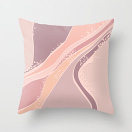 Peaches, Melons and Baby pink - muted Throw Pillow