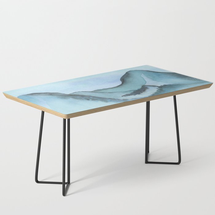 Minimalist Landscape In Blue Colors Coffee Table