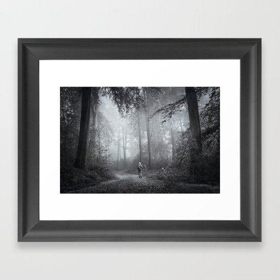 seeking silence Framed Art Print