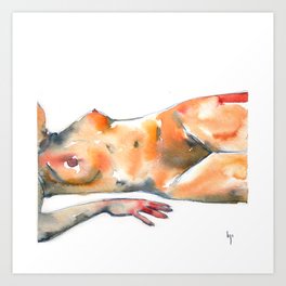 lying on my couch Art Print