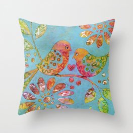 Love Birds by Serena Bridgeman Throw Pillow