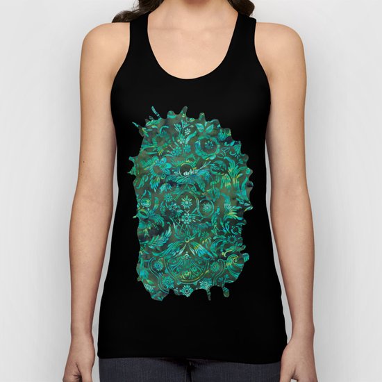 Watercolor Damask Pattern 05 Unisex Tank Top