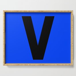 Letter V (Black & Blue) Serving Tray