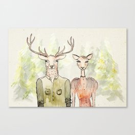 Together in Happy Land Canvas Print