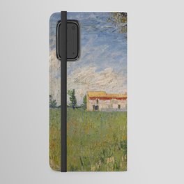 Farmhouse in a Wheat Field, Vincent van Gogh Android Wallet Case