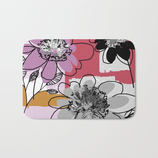 flower patch Bath Mat