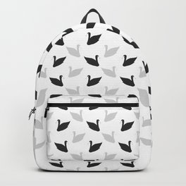 swans motif  Backpack | Animal, Graphicdesign, Gray, White, Vector, Digital, Minimal, Black, Illustration, Bird 