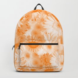 Orange Mixed Gerbera Daisies Oil Painted Floral Backpack | Gerberadaisies, Southafricanflower, Painting, Gerberaflower, Y2Kdaisies, Feminine, Funky, Oilpainted, Pastel, Flowers 