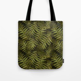 Among the ferns in the forest (military green) Tote Bag