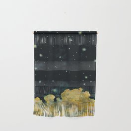 Golden Starry Night Sky Wall Hanging