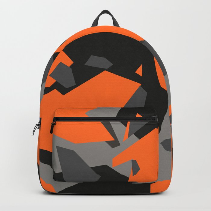 Grey and top orange backpack