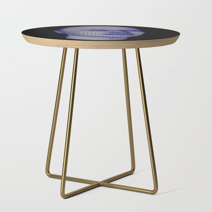 Blue Face Wireframe Side Table