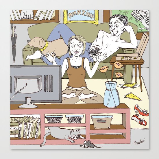 Living together Canvas Print