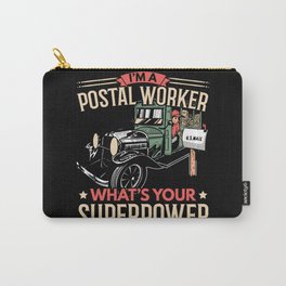 I'm A Postal Worker What's Your Superpower Carry-All Pouch | Graphicdesign, Postoffice, Postman, Packages, Job, Shipment, Mailman, Postalworkergift, Postalworker, Cutepostalworker 