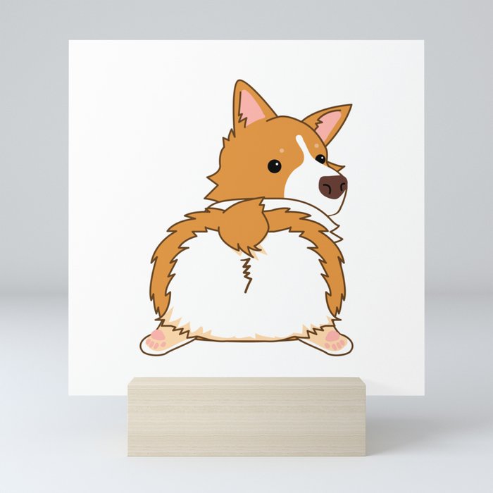 Corgi Butt Mini Art Print