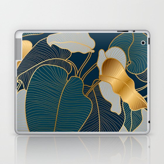 Art deco leaves Laptop & iPad Skin