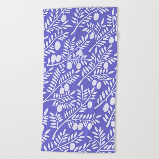 Olive Branches – Periwinkle Beach Towel